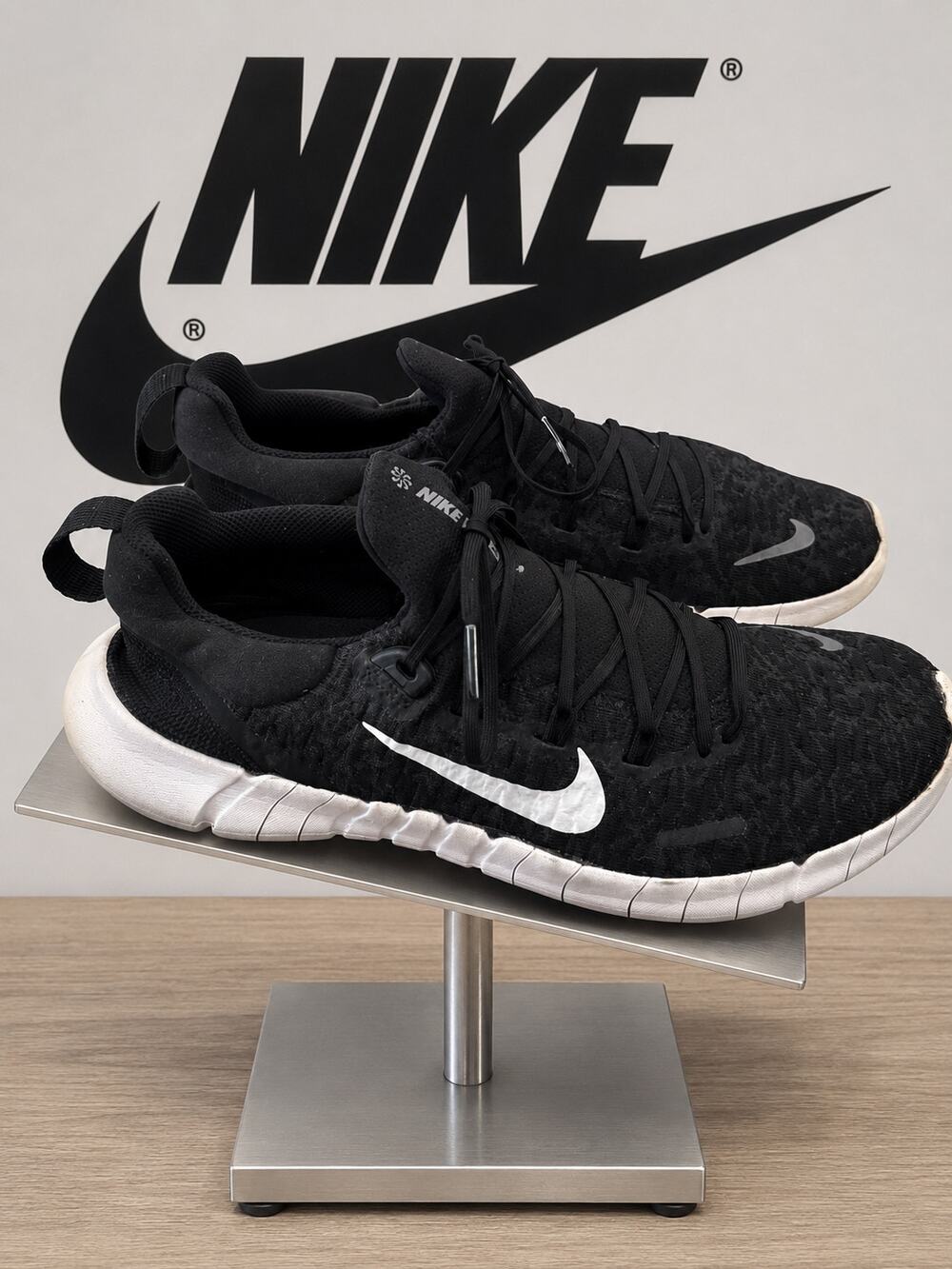 Nike Free Run 5.0 Next Nature Black White Running Shoes Women’s 9